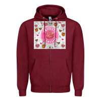 Burgundy cafecito y chisme Zipper Hoodie - Artiststas