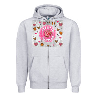Heather Grey cafecito y chisme Zipper Hoodie - Artiststas
