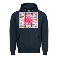 Navy cafecito y chisme Zipper Hoodie - Artiststas
