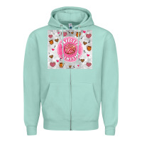 Seafoam cafecito y chisme Zipper Hoodie - Artiststas