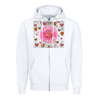 White cafecito y chisme Zipper Hoodie - Artiststas