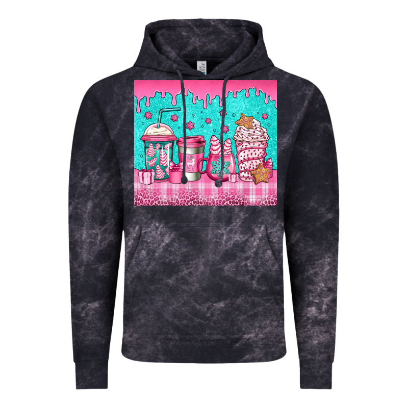 Pink Christmas Coffee Vintage Hoodie by Jasminsmagicworld | Teevron
