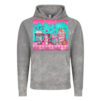 Cloud Rock pink christmas coffee Vintage Hoodie - Jasminsmagicworld