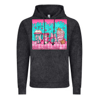 Vintage Black pink christmas coffee Vintage Hoodie - Jasminsmagicworld