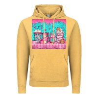 Vintage Mustard pink christmas coffee Vintage Hoodie - Jasminsmagicworld
