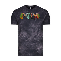 Cloud Black western christmas papa claus sunflowers and cactus Vintage Tee - Jasminsmagicworld