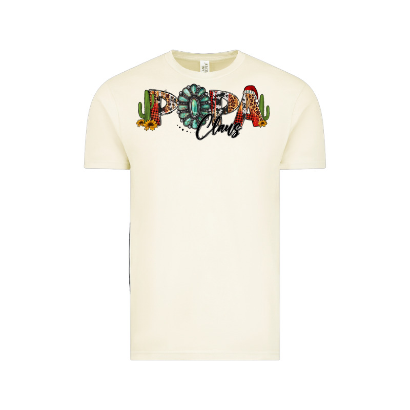 Western Christmas Papa Claus Sunflowers And Cactus Vintage Tee by Jasminsmagicworld | Teevron