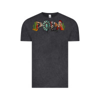 Vintage Black western christmas papa claus sunflowers and cactus Vintage Tee - Jasminsmagicworld