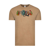 Vintage Coffee western christmas papa claus sunflowers and cactus Vintage Tee - Jasminsmagicworld