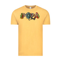 Vintage Mustard western christmas papa claus sunflowers and cactus Vintage Tee - Jasminsmagicworld
