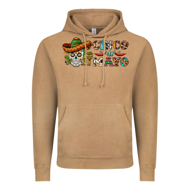 Cinco De Mayo Skull Vintage Hoodie by BarkalooDesign | Teevron