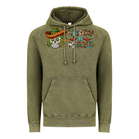 Vintage Olive cinco de mayo skull Vintage Hoodie - BarkalooDesign