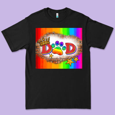 Lgbtq Dad And Paw Premium Tee Designed By Hra Design Shop