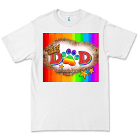 White lgbtq dad and paw Premium Tee - HRA Design Shop