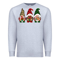 Heather Grey Christmas gnomes Premium Sweatshirt - NancyCooperArtShop
