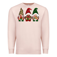 Pale Pink Christmas gnomes Premium Sweatshirt - NancyCooperArtShop
