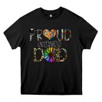 Black proud autism dad Heavy Core Tee - SublimationCraftShop