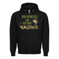 Black fish lures hooked on being grandpa Zipper Hoodie - Artiststas