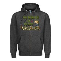 Charcoal Heather fish lures hooked on being grandpa Zipper Hoodie - Artiststas