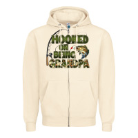 Sandshell fish lures hooked on being grandpa Zipper Hoodie - Artiststas