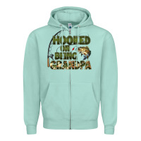 Seafoam fish lures hooked on being grandpa Zipper Hoodie - Artiststas