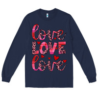Navy love valentines day Long Sleeve Tee - JahusDesignShop