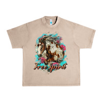 French Oak free spirit mustang horse Urban Heavy Tee - LillyAllenDesigns