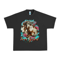 Pigment Black free spirit mustang horse Urban Heavy Tee - LillyAllenDesigns