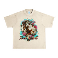 Sandshell free spirit mustang horse Urban Heavy Tee - LillyAllenDesigns