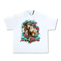 White free spirit mustang horse Urban Heavy Tee - LillyAllenDesigns