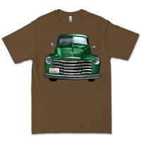 Cacao western green truck front view Premium Tee - FaDigitalArtStudio