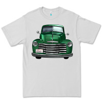 Dove Grey western green truck front view Premium Tee - FaDigitalArtStudio