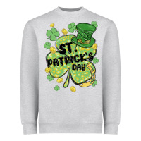Heather Grey st. patrick's day shamrock Heavyweight Sweatshirt - MaliasSmallBusiness