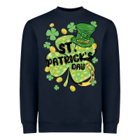 Navy st. patrick's day shamrock Heavyweight Sweatshirt - MaliasSmallBusiness