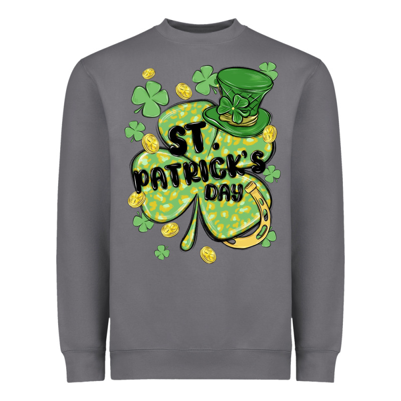 St. Patrick's Day Shamrock Heavyweight Sweatshirt by MaliasSmallBusiness | Teevron