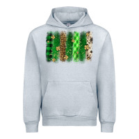 Heather Grey St. Patrick's Day brushstroke Urban Hoodie - OliviaCreatesArt