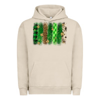 Pigment French Oak St. Patrick's Day brushstroke Urban Hoodie - OliviaCreatesArt