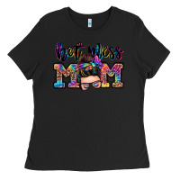 Black hot mess mom messy bun Ladies Tee - Zillion Design Studio