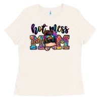 Bone hot mess mom messy bun Ladies Tee - Zillion Design Studio