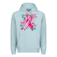 Blue Mist Breast Cancer ribbon Cancer Awareness Premium Hoodie - HowdyJamesFarm