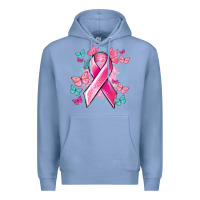 Colony Blue Breast Cancer ribbon Cancer Awareness Premium Hoodie - HowdyJamesFarm
