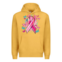Mustard Breast Cancer ribbon Cancer Awareness Premium Hoodie - HowdyJamesFarm