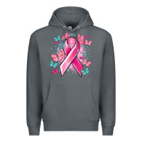 Rock Breast Cancer ribbon Cancer Awareness Premium Hoodie - HowdyJamesFarm