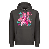 Smoke Breast Cancer ribbon Cancer Awareness Premium Hoodie - HowdyJamesFarm