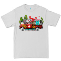 Dove Grey cna nurse truck with cactus and sunflowers Premium Tee - AdoDesignShop