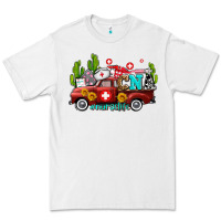 White cna nurse truck with cactus and sunflowers Premium Tee - AdoDesignShop