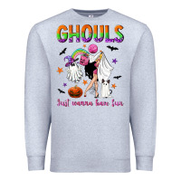 Heather Grey Ghouls just wanna have fun Premium Sweatshirt - NancyCooperArtShop