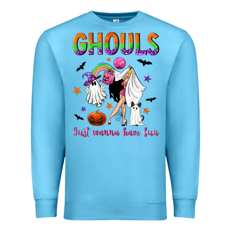 Ghouls Just Wanna Have Fun Premium Sweatshirt by NancyCooperArtShop | Teevron