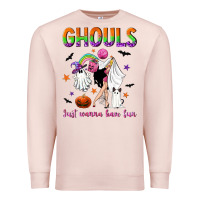 Pale Pink Ghouls just wanna have fun Premium Sweatshirt - NancyCooperArtShop