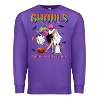 Purple Ghouls just wanna have fun Premium Sweatshirt - NancyCooperArtShop